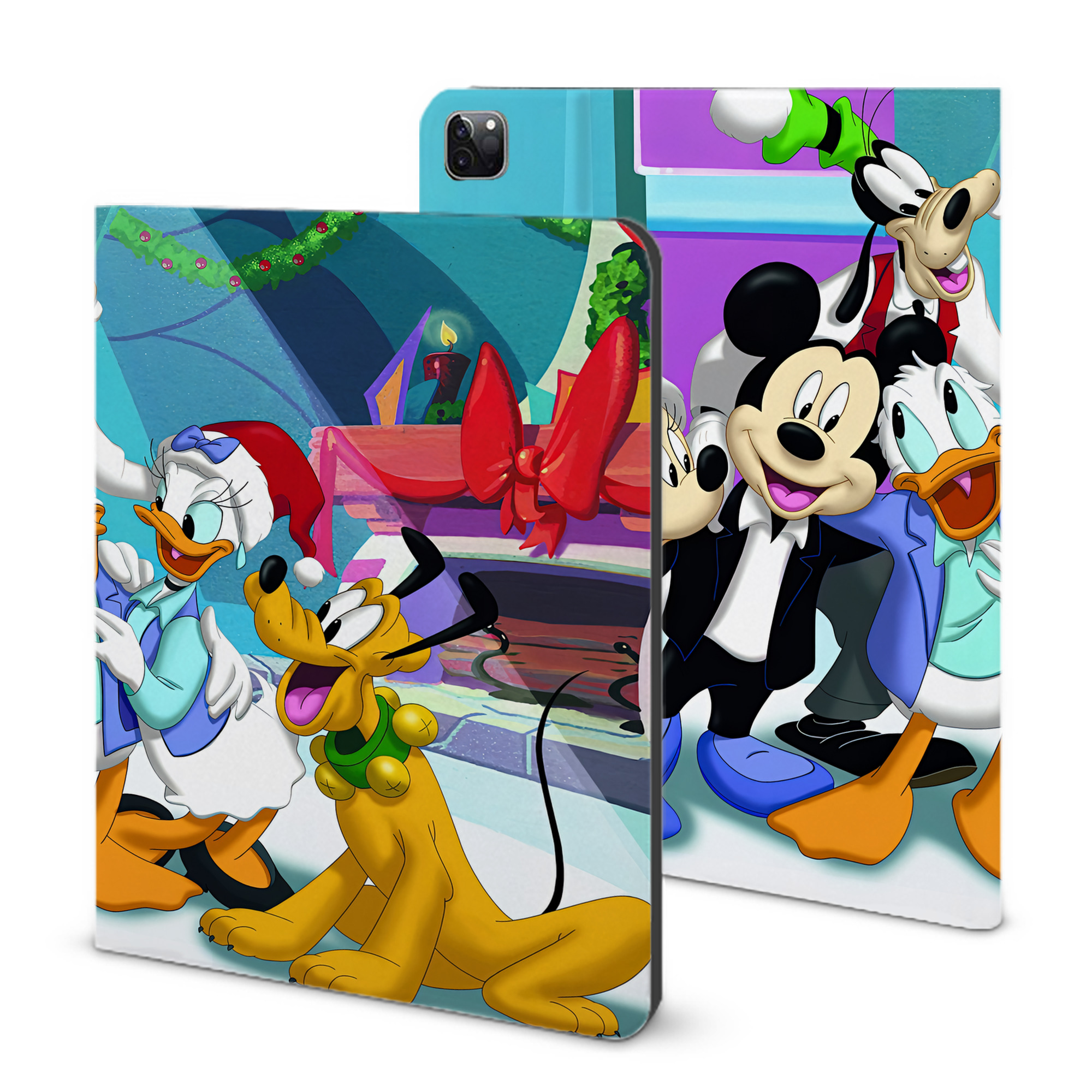 （画像用） ミッキーマウス Mickey Mouse IPad ケース ブック型 PUレザー TPU 耐衝撃 軽量 薄型 ペン収納なし 全面保護 IPad 各モデル対応